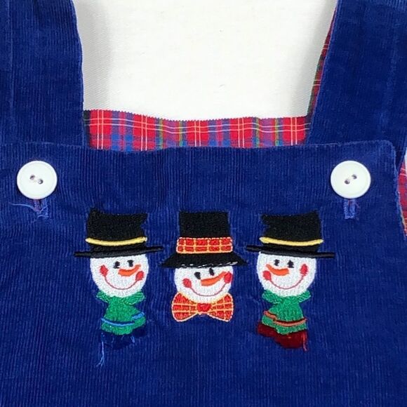 Just Ducky reversible snowmen jumper dress, 18 mos - Picture 2 of 6